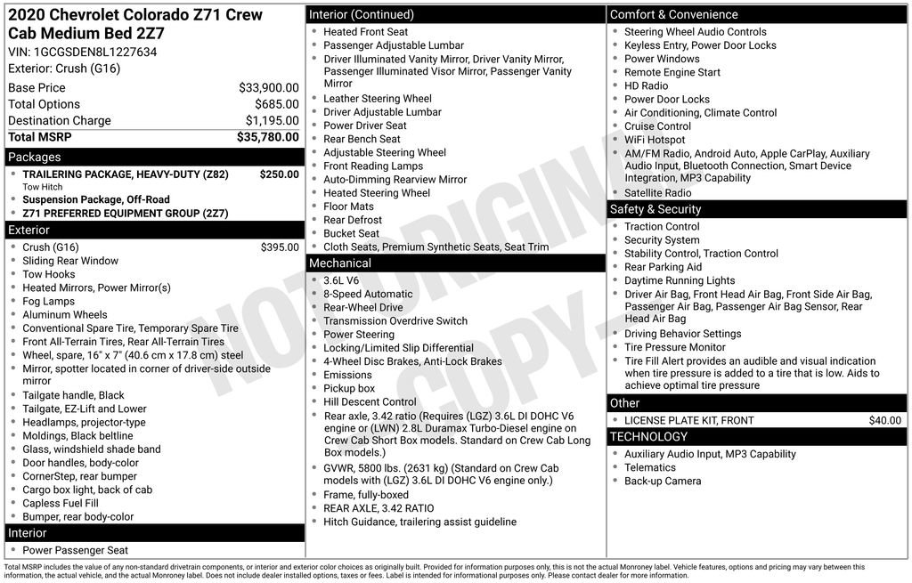 Used 2020 Chevrolet Colorado Z71 RWD image 13
