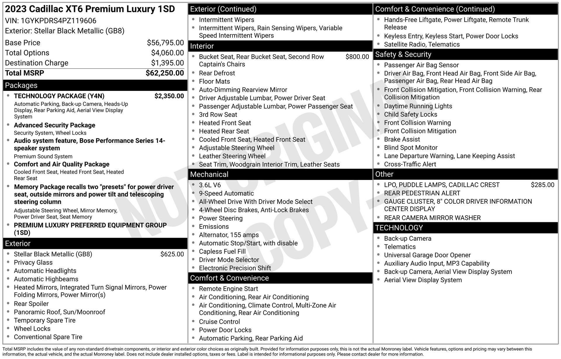 Certified 2023 Cadillac XT6 Premium Luxury w/ Technology Package AWD/4WD image 3