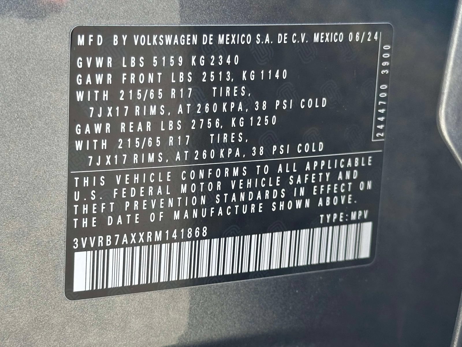Certified 2024 Volkswagen Tiguan S FWD image 25
