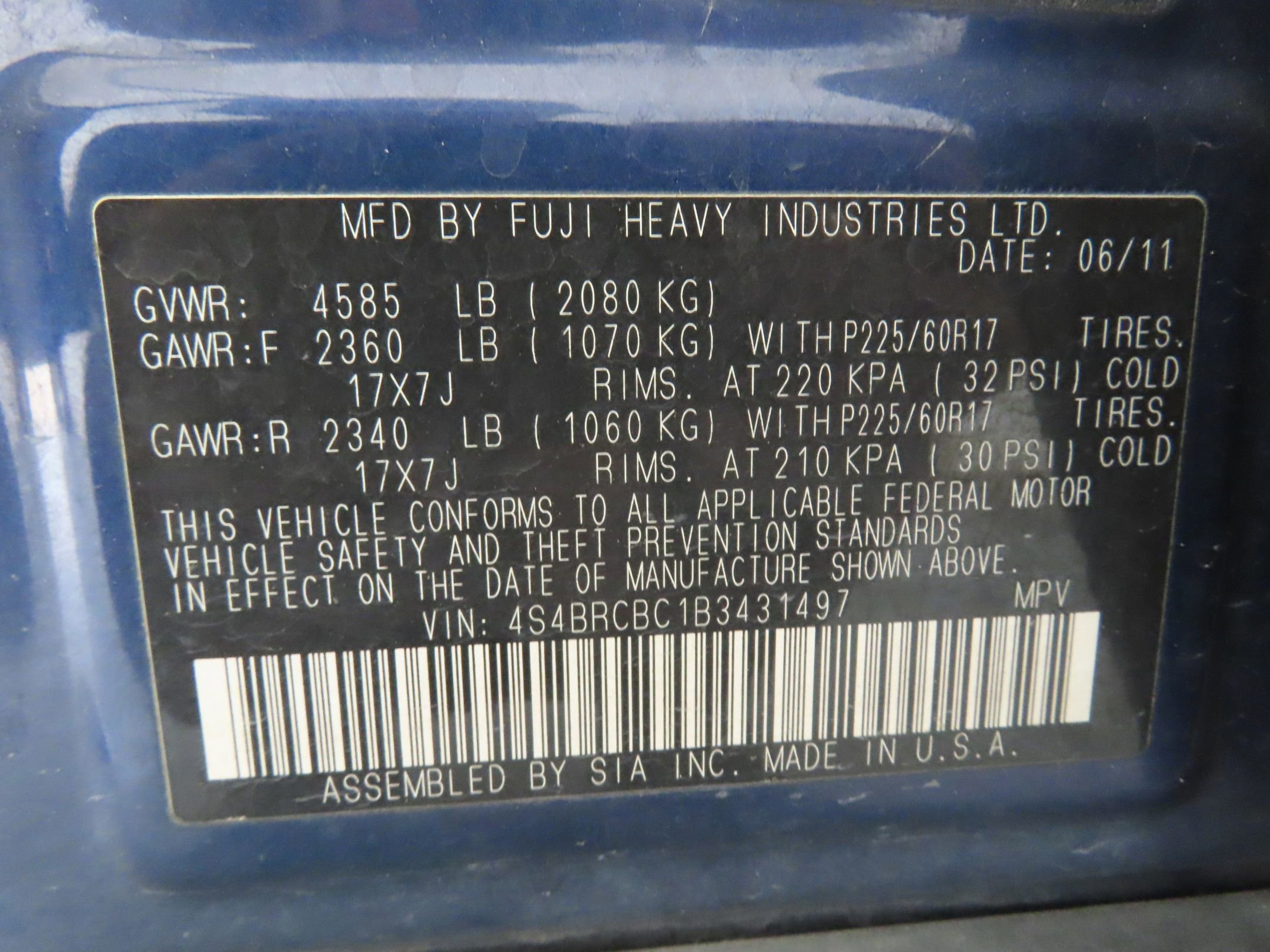 Used 2011 Subaru Outback 2.5i Premium AWD/4WD image 26