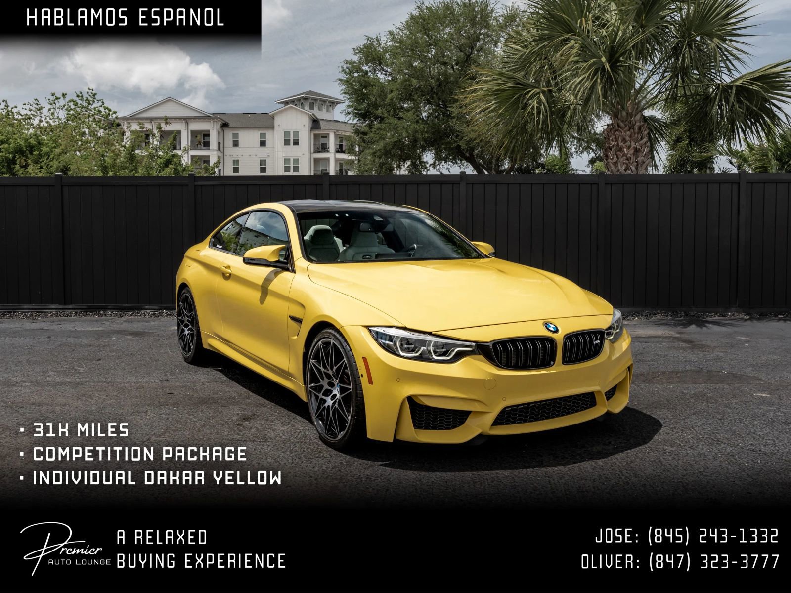 Used 2019 BMW M4 Coupe w/ Competition Package RWD image 1