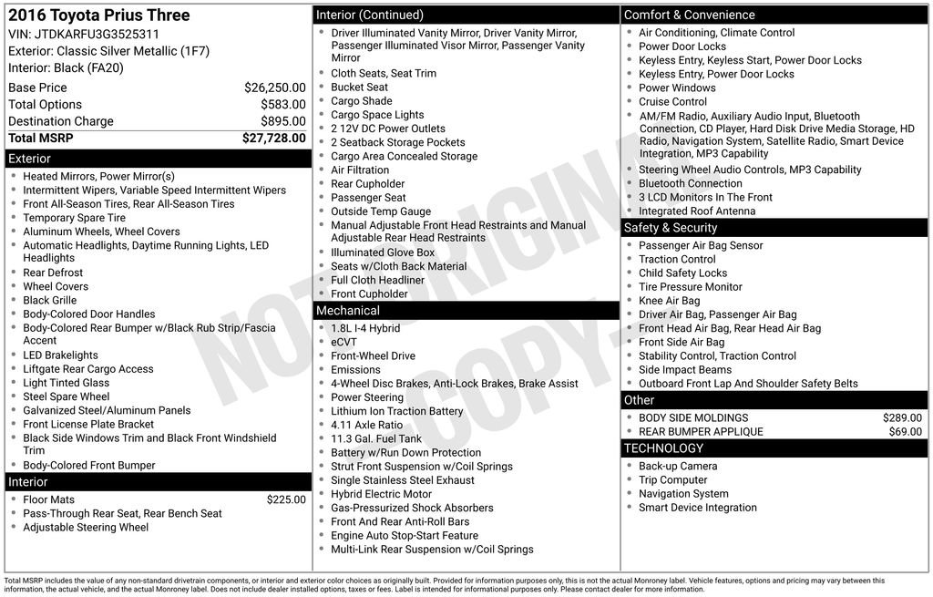Used 2016 Toyota Prius Three FWD image 25