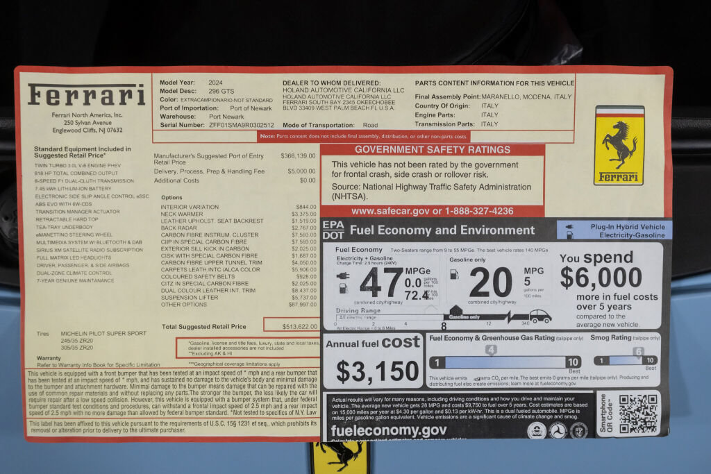 Used 2024 Ferrari 296 GTS RWD image 25