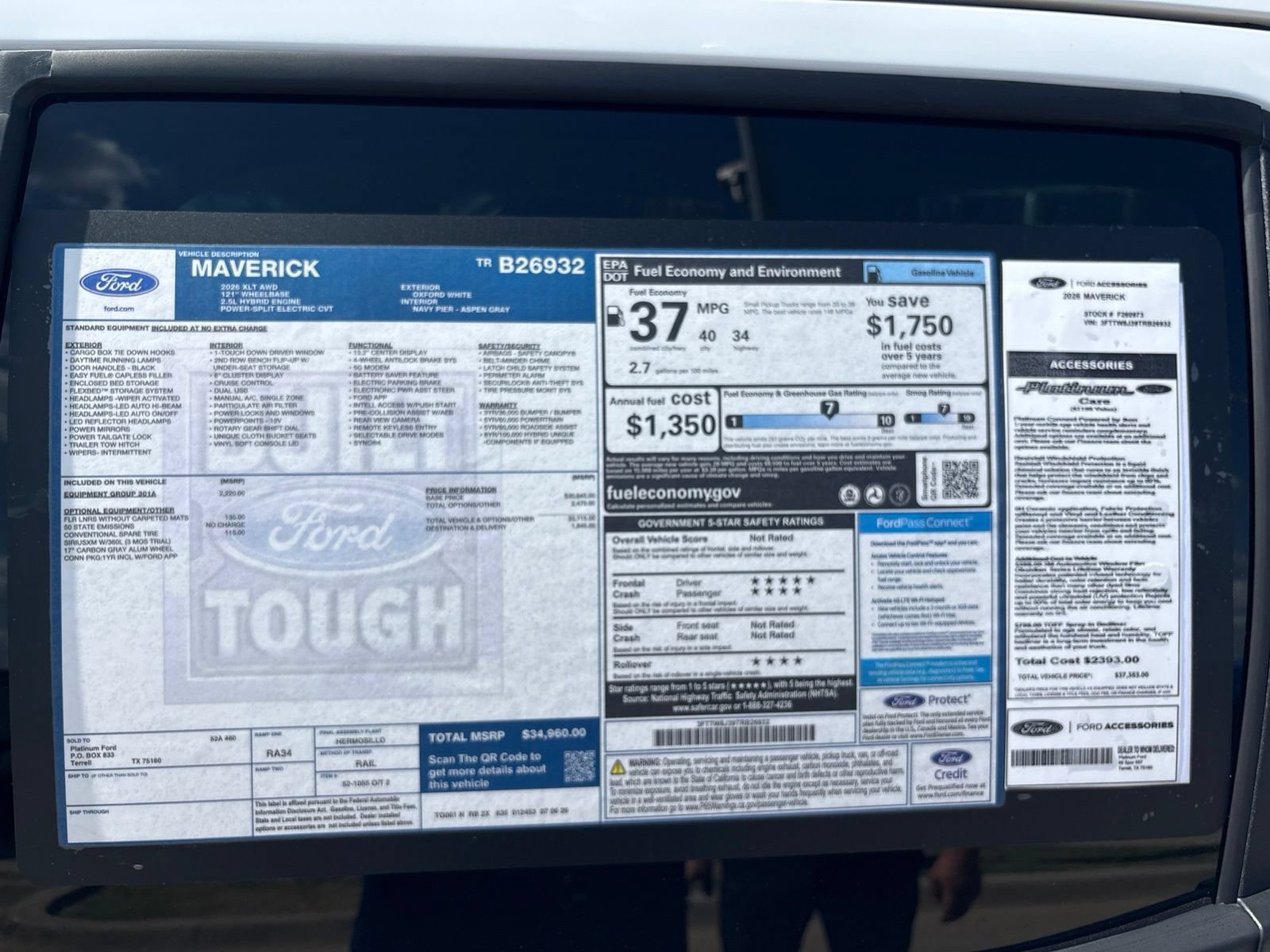 New 2026 Ford Maverick XLT w/ Equipment Group 301A AWD/4WD image 12