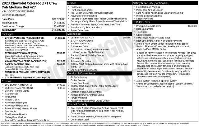Used 2023 Chevrolet Colorado Z71 w/ Z71 Convenience Package 2 AWD/4WD image 35