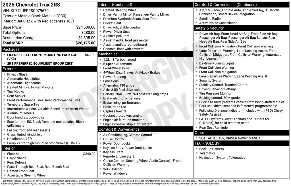 Used 2025 Chevrolet Trax RS image 37