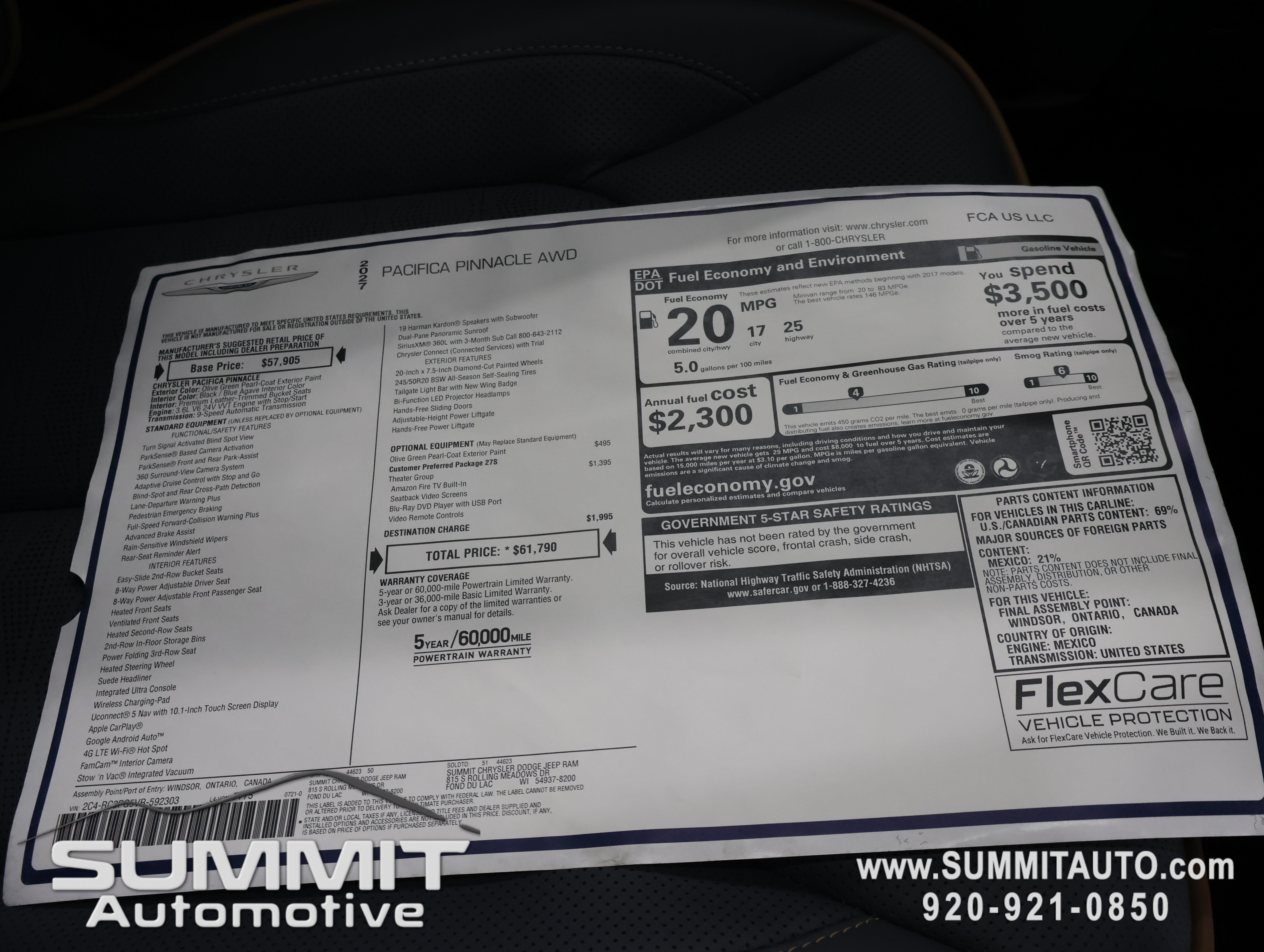 New 2027 Chrysler Pacifica Pinnacle w/ Theater Group AWD/4WD image 32