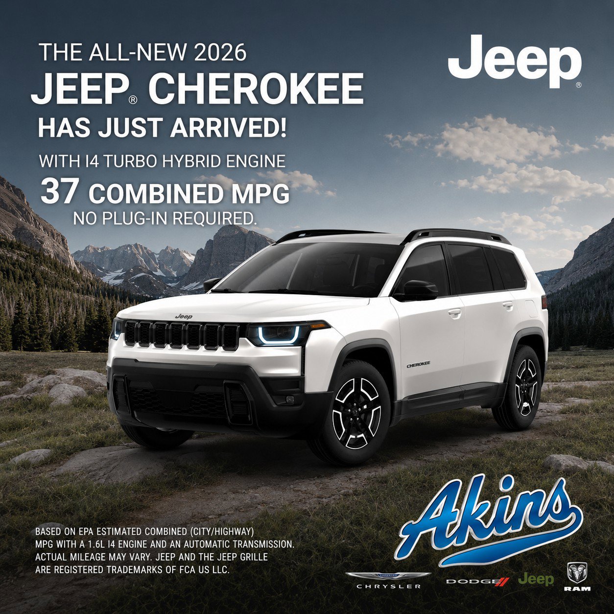 New 2026 Jeep Cherokee Laredo AWD/4WD image 2