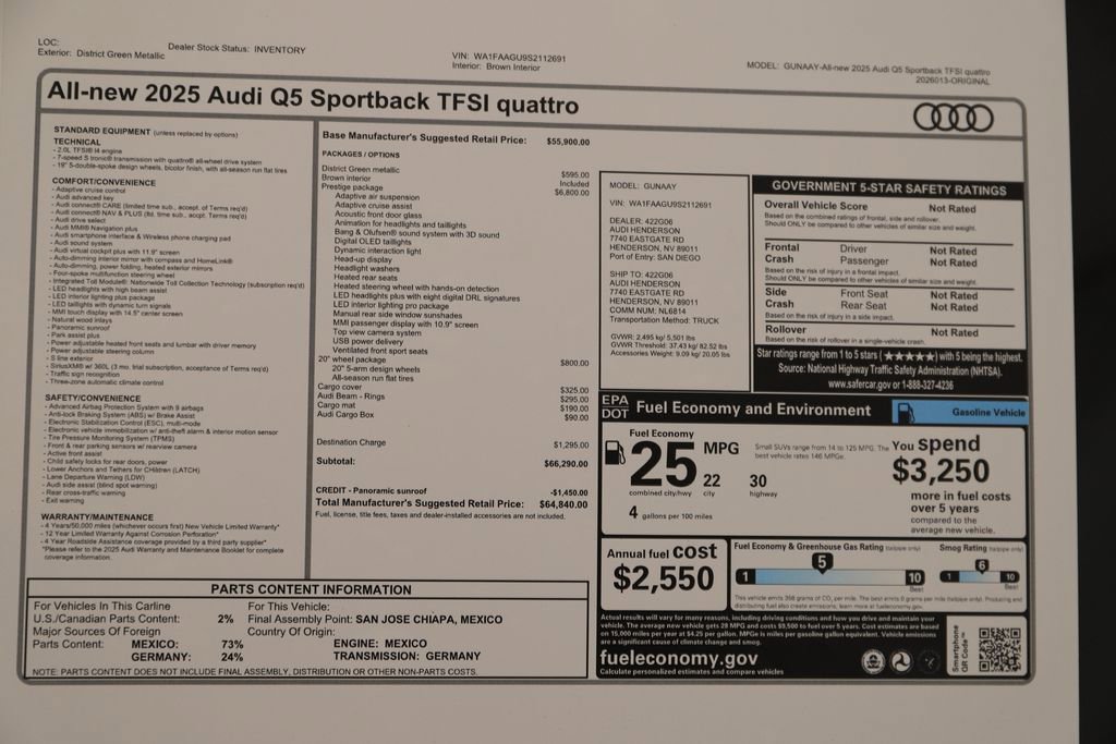New 2025 Audi Q5 Prestige image 32