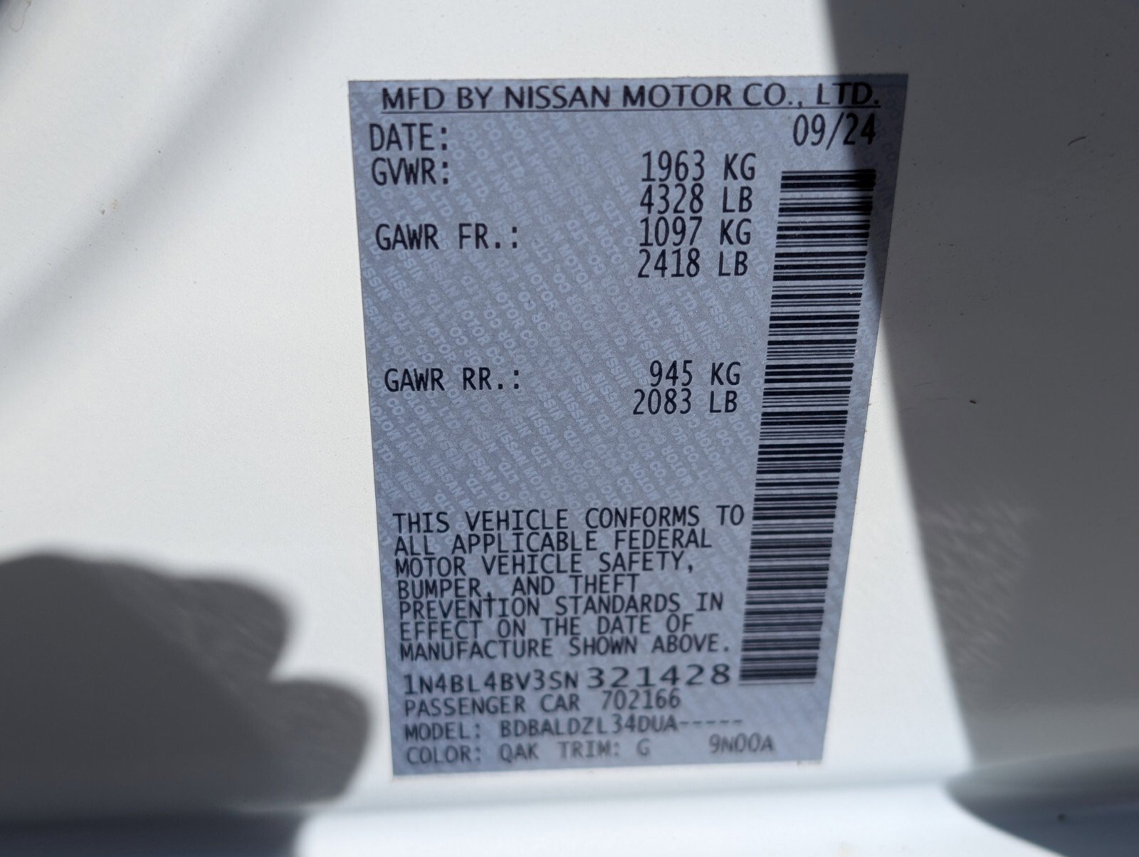 Certified 2025 Nissan Altima 2.5 S image 18