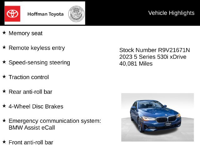 Used 2023 BMW 530i xDrive w/ Premium Package AWD/4WD image 25