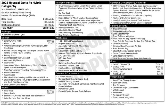 Certified 2025 Hyundai Santa Fe Calligraphy AWD/4WD image 32