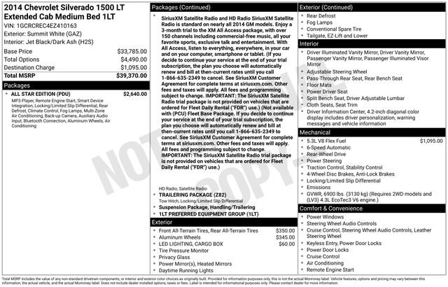 Used 2014 Chevrolet Silverado 1500 LT w/ All Star Edition RWD image 6