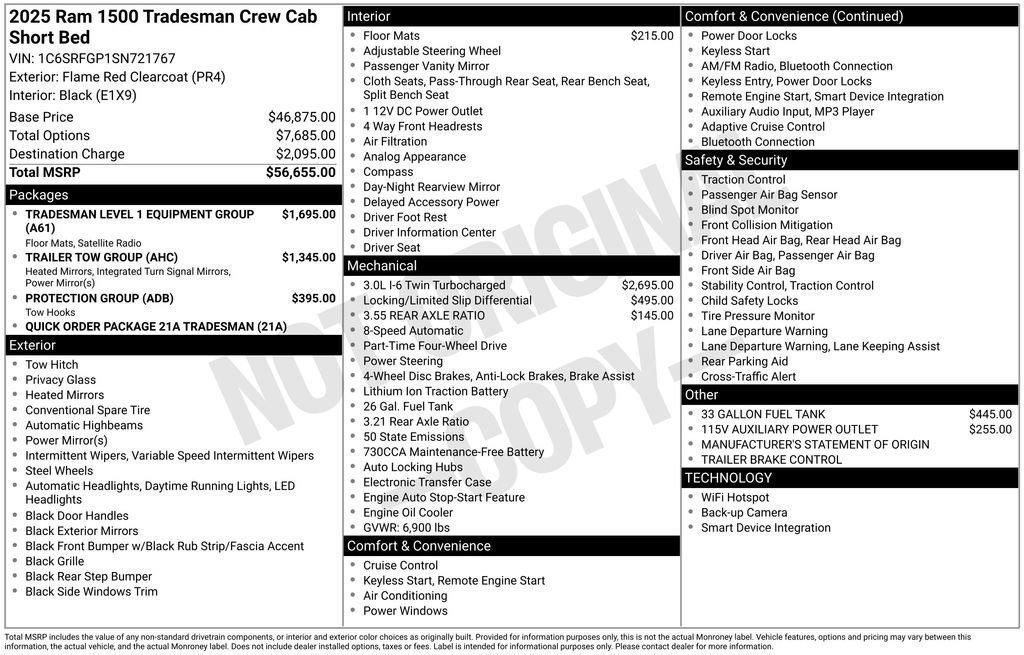New 2025 RAM 1500 Tradesman AWD/4WD image 5