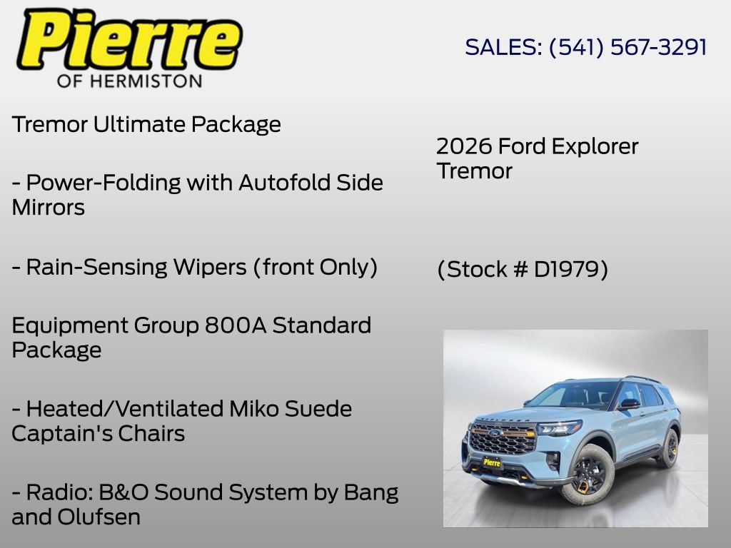 New 2026 Ford Explorer Tremor w/ Tremor Ultimate Package AWD/4WD image 12