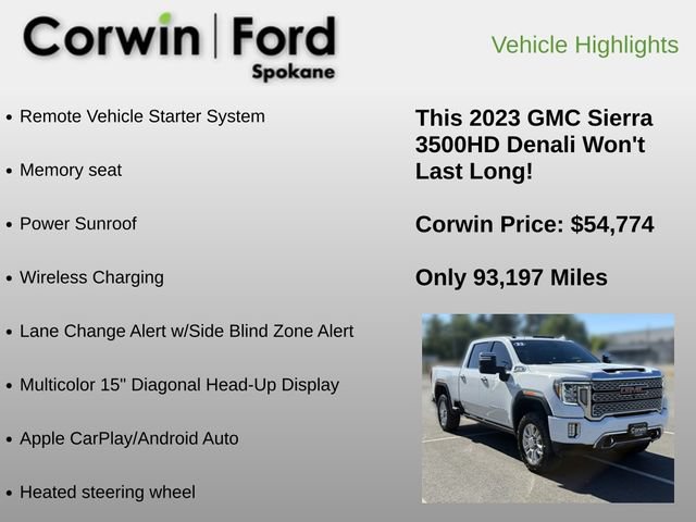 Used 2023 GMC Sierra 3500 Denali w/ Denali Ultimate Package AWD/4WD image 12