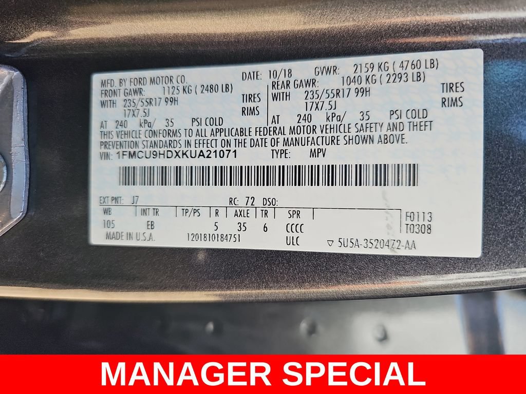Used 2019 Ford Escape SEL AWD/4WD image 41