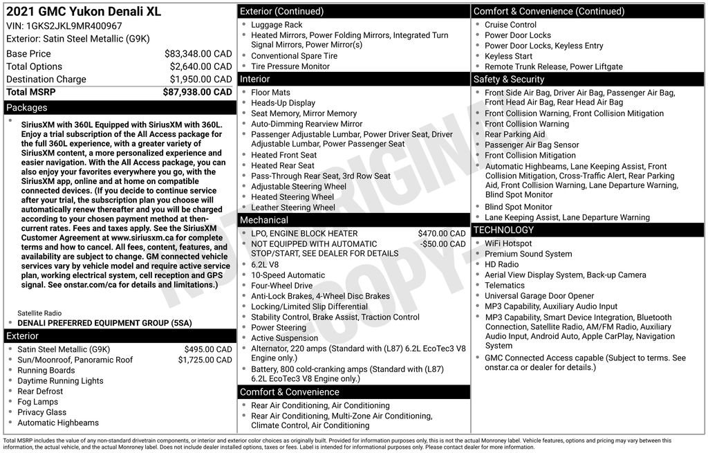 Used 2021 GMC Yukon XL Denali AWD/4WD image 32