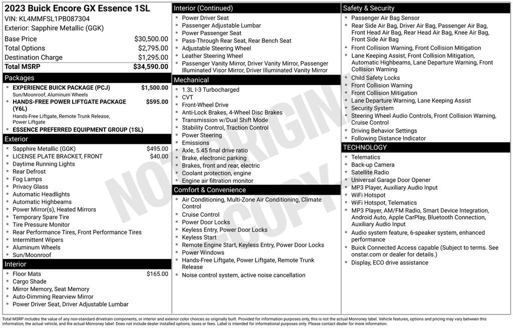 Used 2023 Buick Encore GX Essence w/ Experience Buick Package