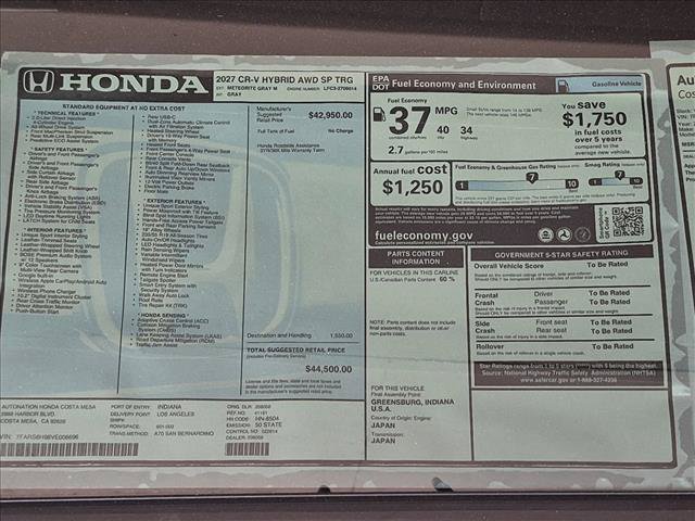 New 2027 Honda CR-V Sport Touring image 18
