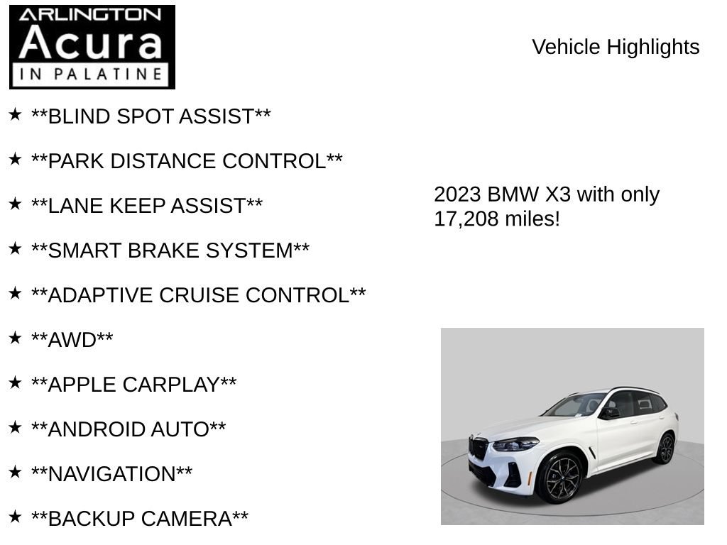 Used 2023 BMW X3 M40i w/ Premium Package AWD/4WD image 8