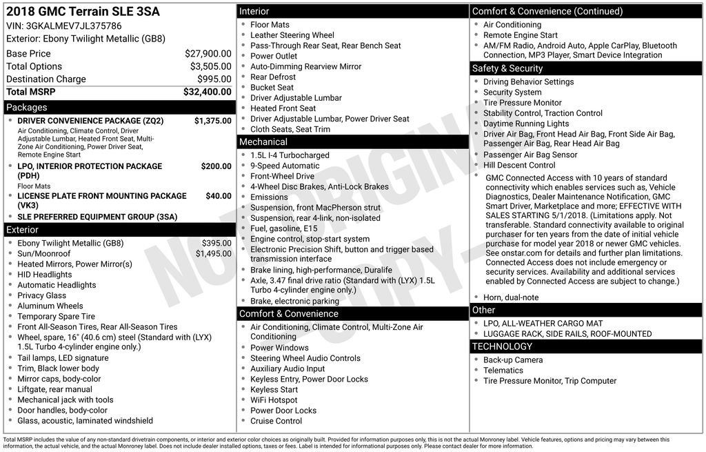 Used 2018 GMC Terrain SLE w/ Driver Convenience Package image 35