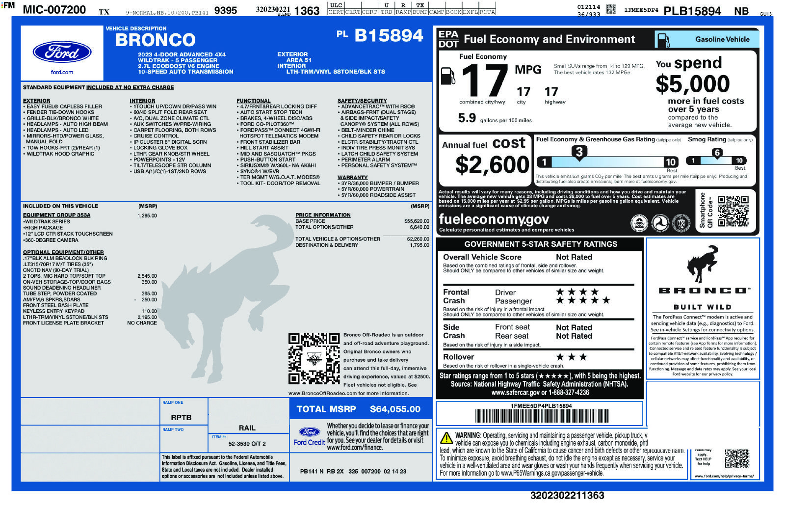 Used 2023 Ford Bronco Wildtrak AWD/4WD image 14