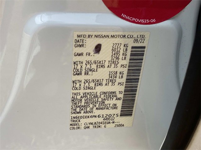 Used 2023 Nissan Frontier SV w/ Midnight Edition Package image 23