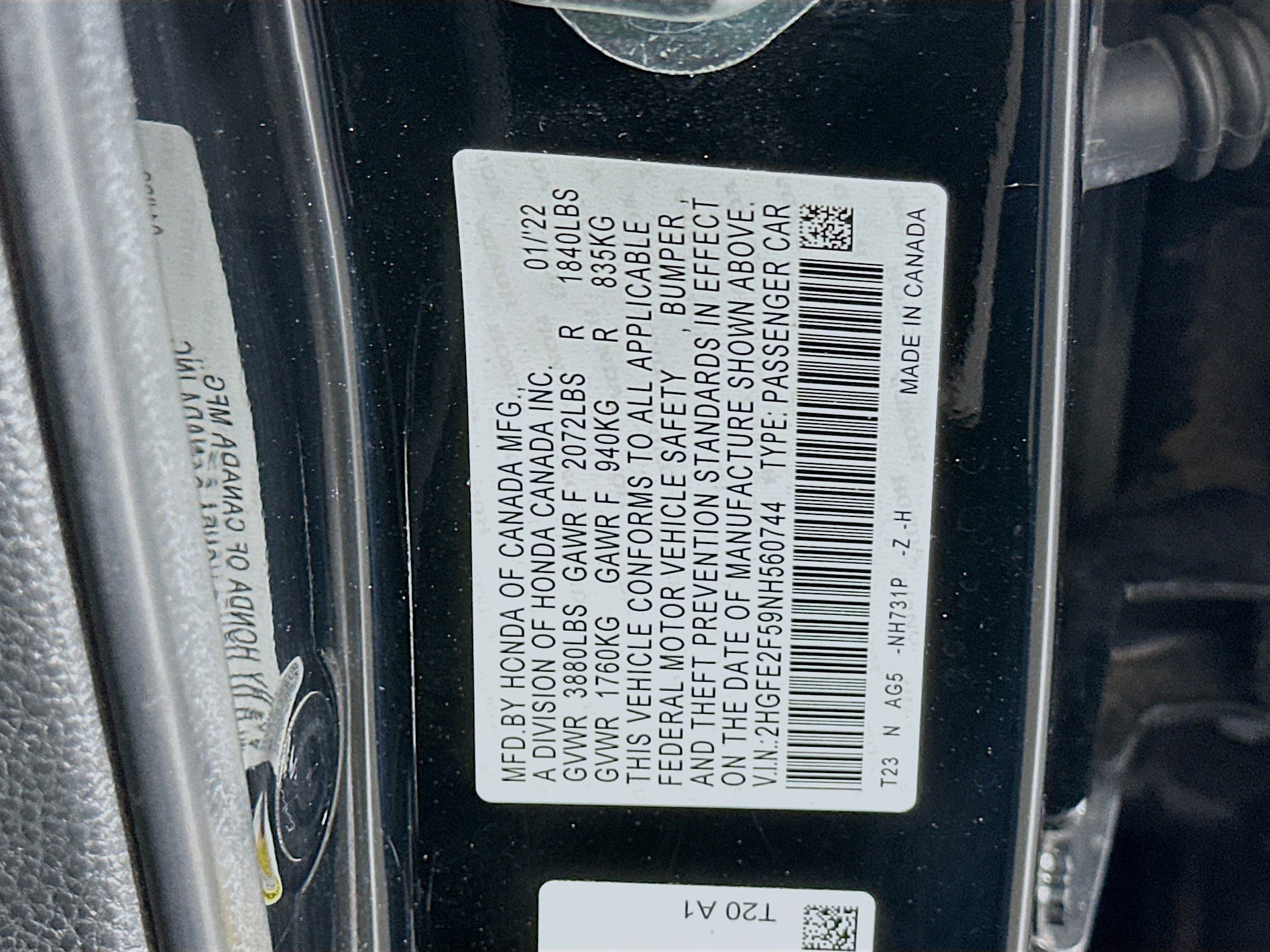 Used 2022 Honda Civic Sport image 12