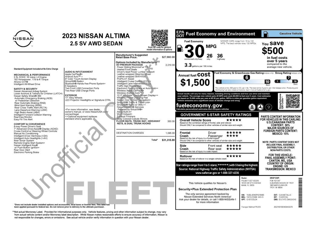 Used 2023 Nissan Altima 2.5 SV w/ SV Premium Package AWD/4WD image 32