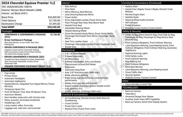 Used 2024 Chevrolet Equinox Premier AWD/4WD image 5