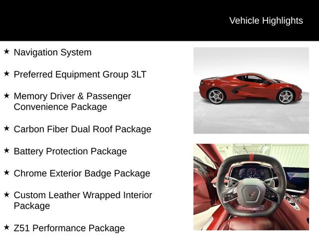 Certified 2022 Chevrolet Corvette Stingray Premium Cpe w/ Z51 Performance Package RWD image 16