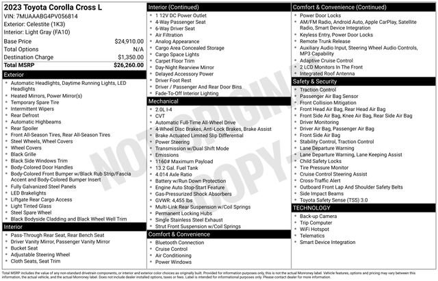 Used 2023 Toyota Corolla Cross L image 16