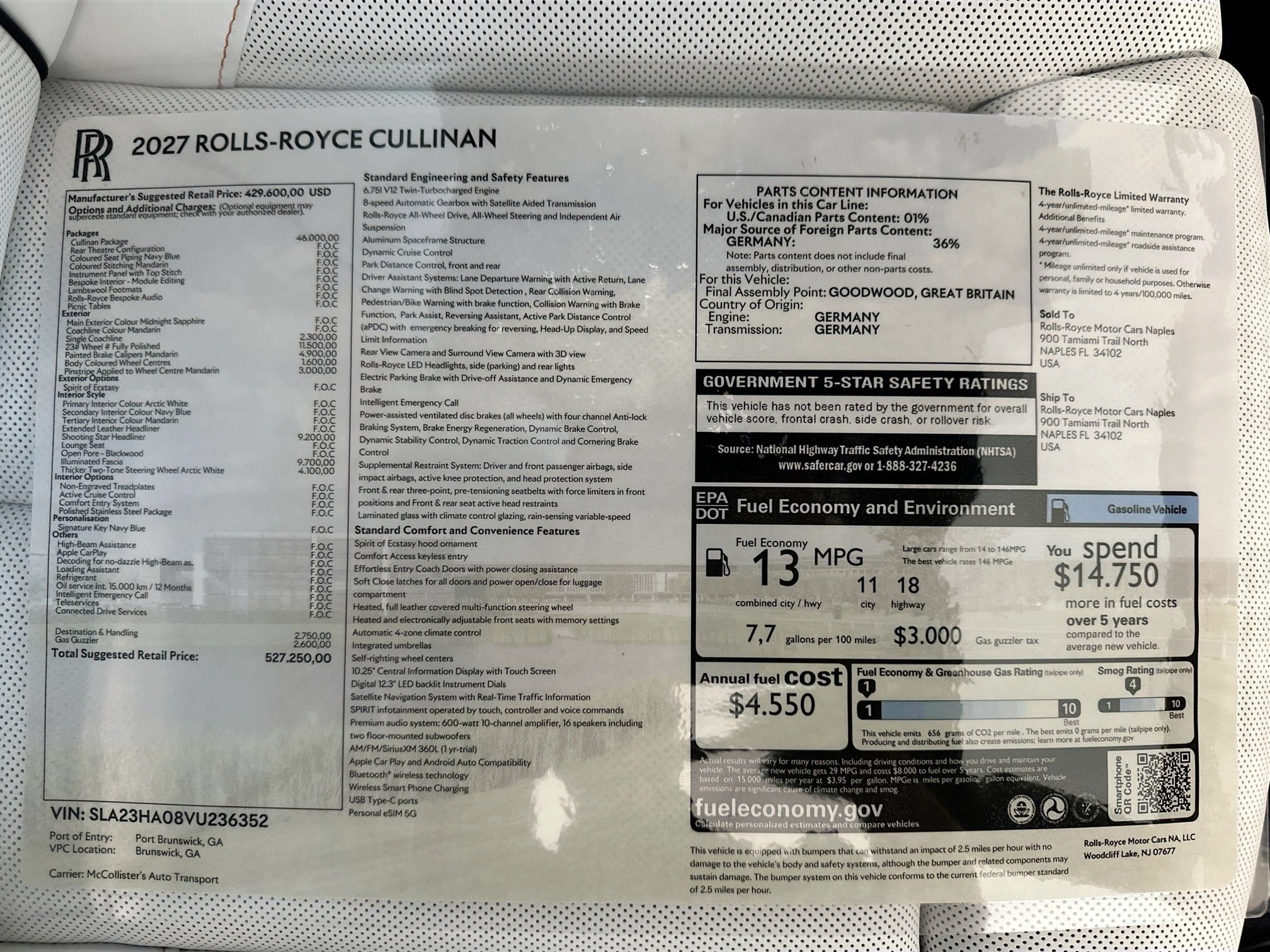 New 2027 Rolls-Royce Cullinan AWD/4WD image 29