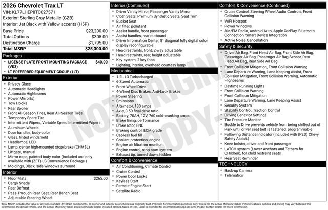 Certified 2026 Chevrolet Trax LT FWD image 24