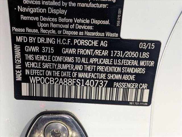 Used 2015 Porsche Boxster S RWD image 19