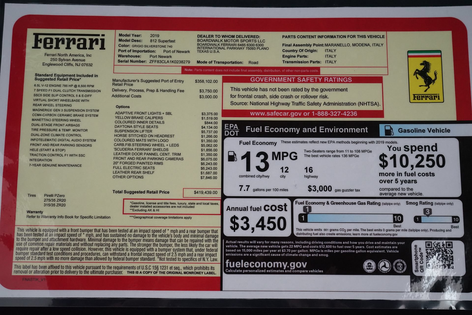 Used 2019 Ferrari 812 Superfast RWD image 31