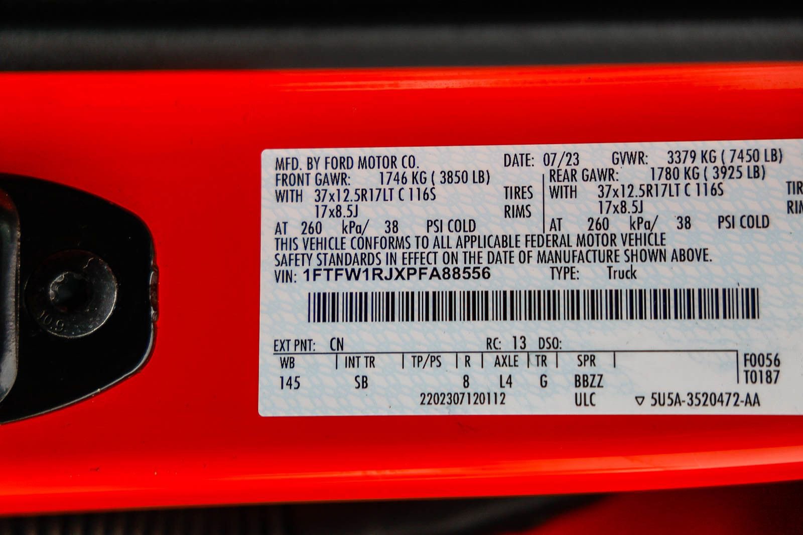 Used 2023 Ford F150 Raptor w/ Equipment Group 802A Raptor R image 28