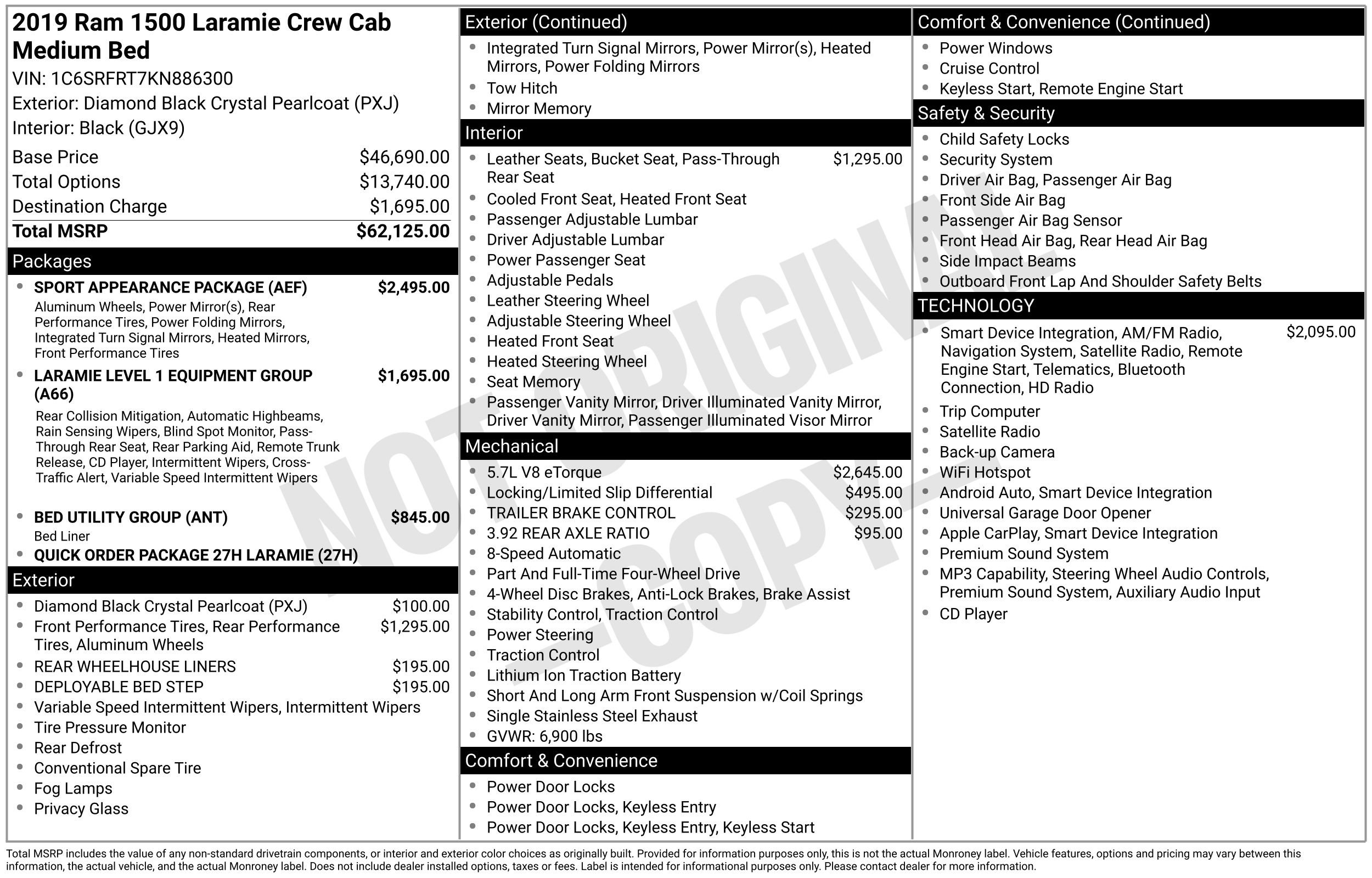Used 2019 RAM 1500 Laramie w/ Sport Appearance Package AWD/4WD image 28