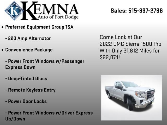 Used 2022 GMC Sierra 1500 Pro w/ Convenience Package image 13