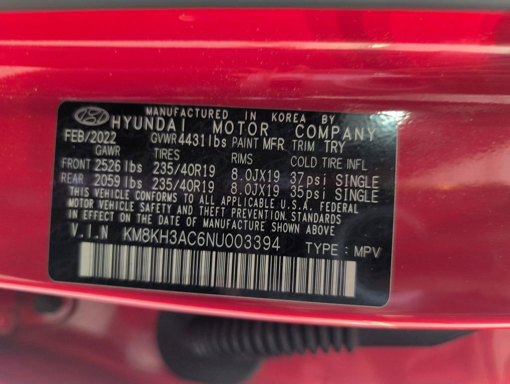 Certified 2022 Hyundai Kona N w/ Cargo Package FWD image 29