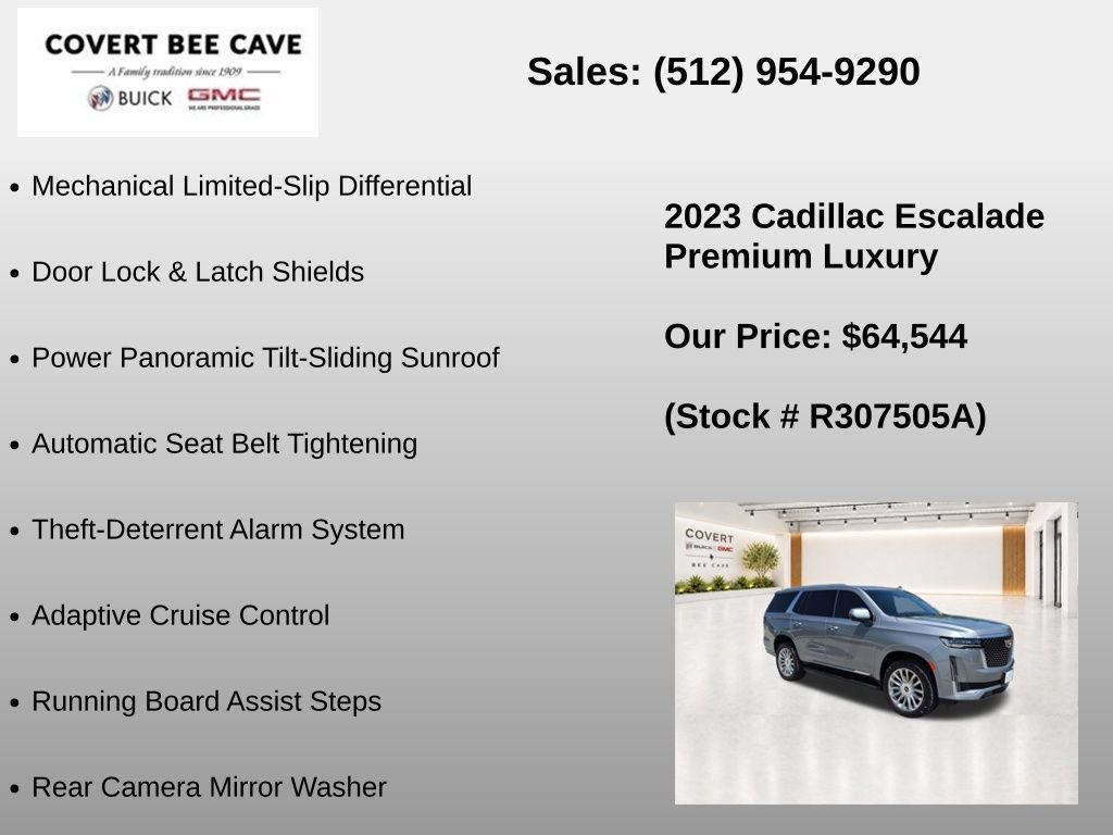 Used 2023 Cadillac Escalade Premium Luxury w/ LPO, Floor Liner Package AWD/4WD image 25