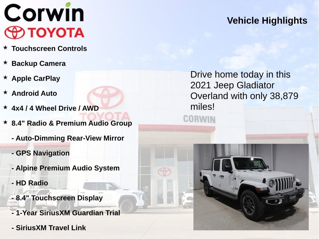 Used 2021 Jeep Gladiator Overland AWD/4WD image 7