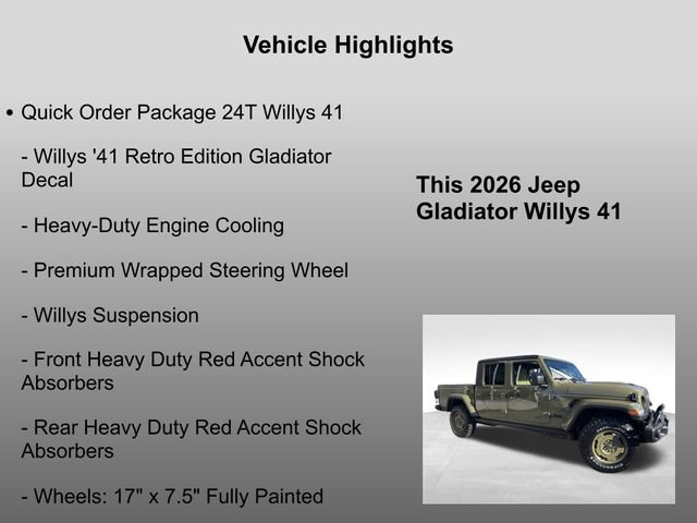 New 2026 Jeep Gladiator Willys AWD/4WD image 36