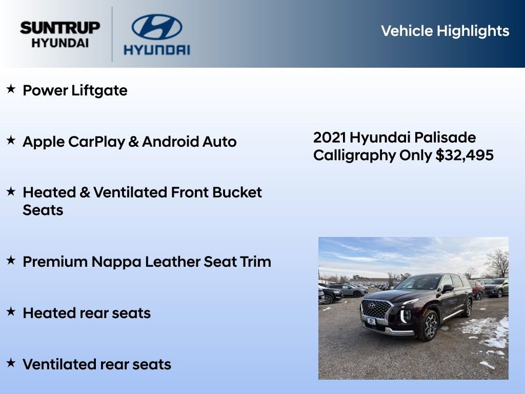 Certified 2021 Hyundai Palisade Calligraphy w/ Cargo Package image 16