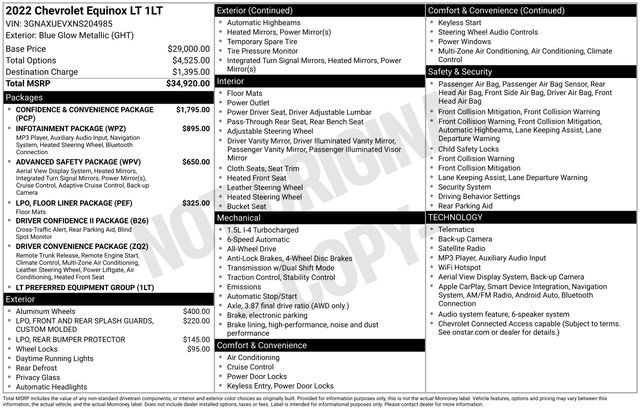 Used 2022 Chevrolet Equinox LT AWD/4WD image 7