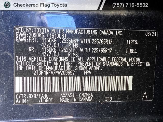 Used 2021 Toyota RAV4 XLE w/ Convenience Package AWD/4WD image 22