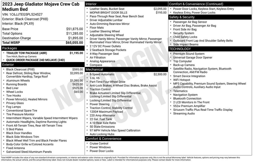 Used 2023 Jeep Gladiator Mojave w/ Trailer Tow Package AWD/4WD image 6