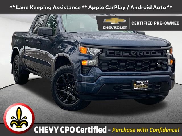 Certified 2022 Chevrolet Silverado 1500 Custom w/ LPO, Dark Essentials Package