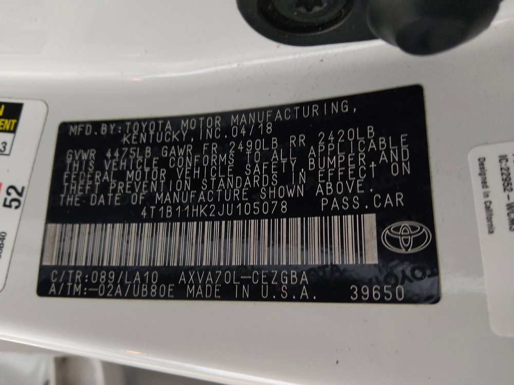 Used 2018 Toyota Camry XLE FWD image 33